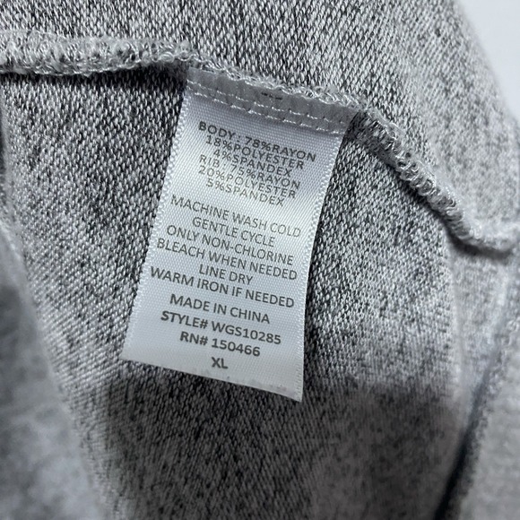 Market Spruce Cardigan Womens XL Gray Heathered Super Soft Stretch Pockets Open - Picture 9 of 9